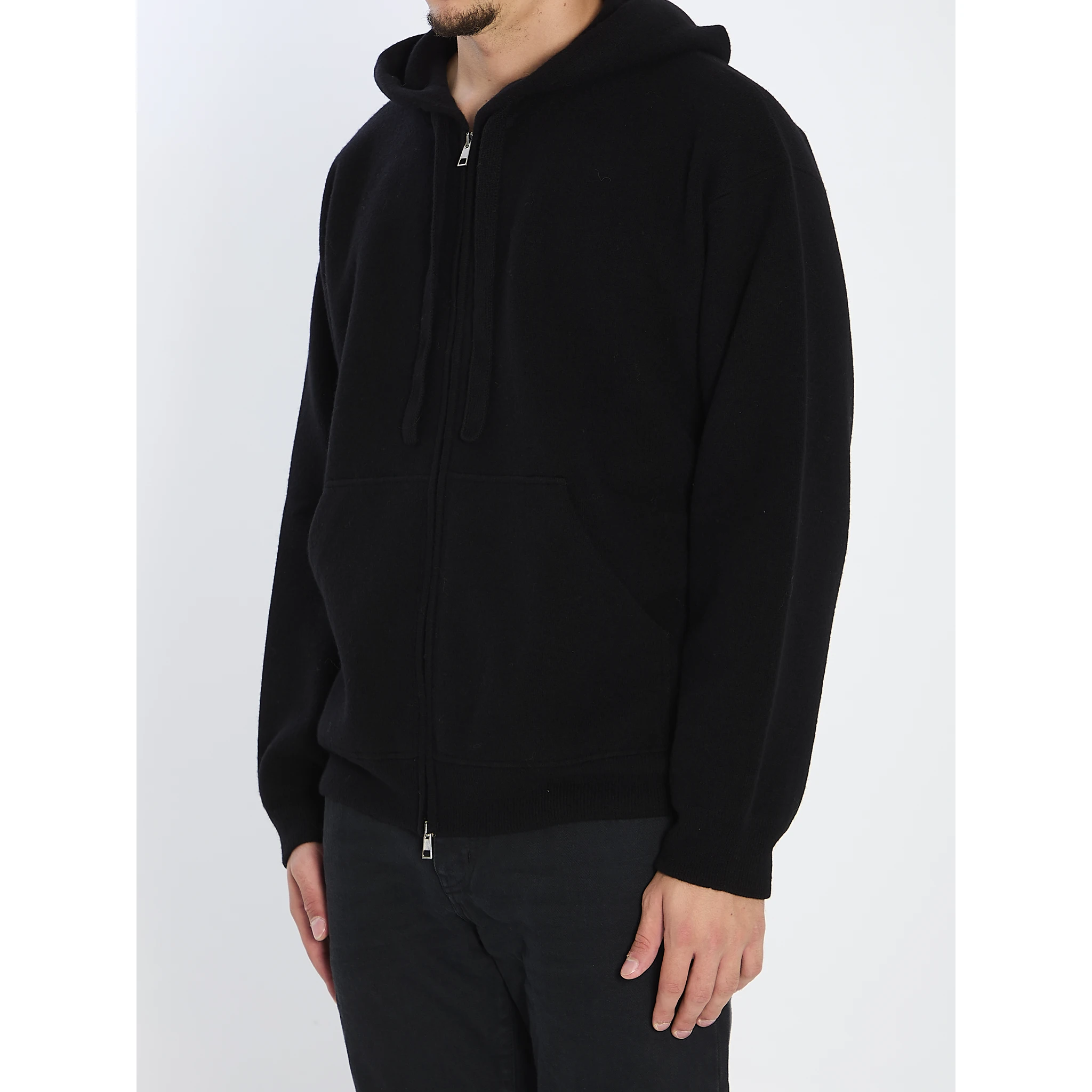 Super-fine wool hoodie