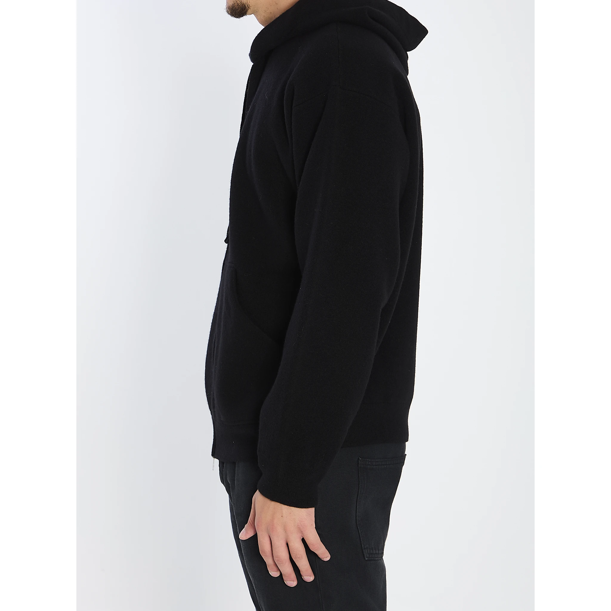 Super-fine wool hoodie