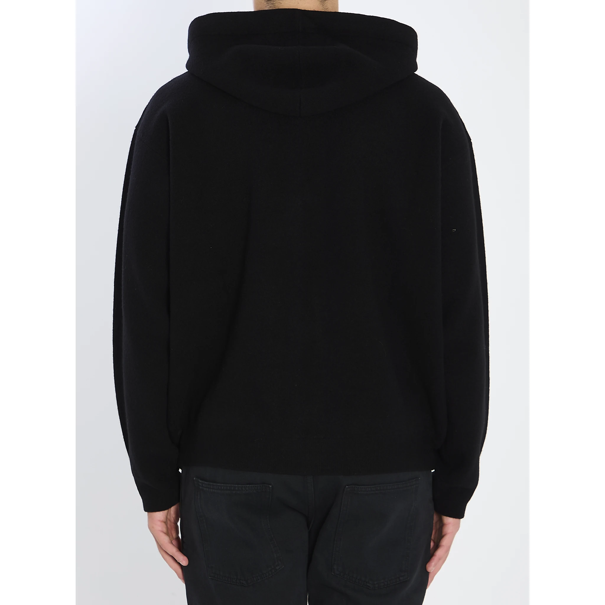 Super-fine wool hoodie