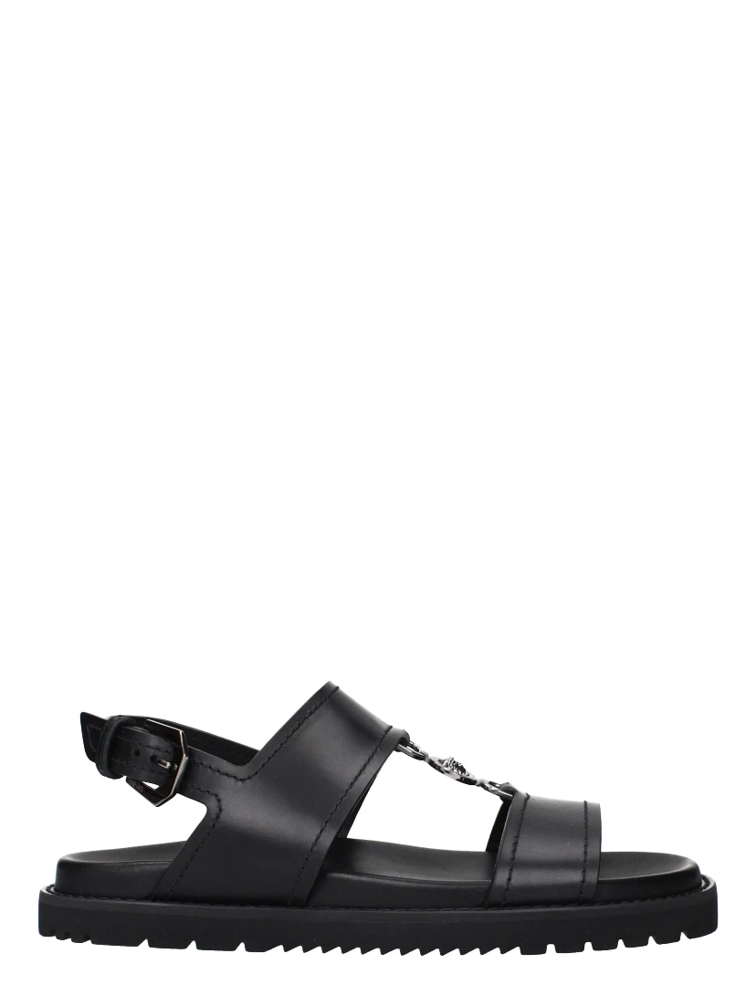 Black Leather Sandals