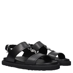 Black Leather Sandals