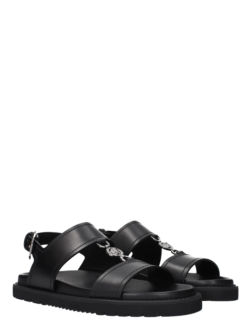 Black Leather Sandals