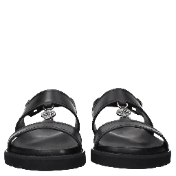 Black Leather Sandals