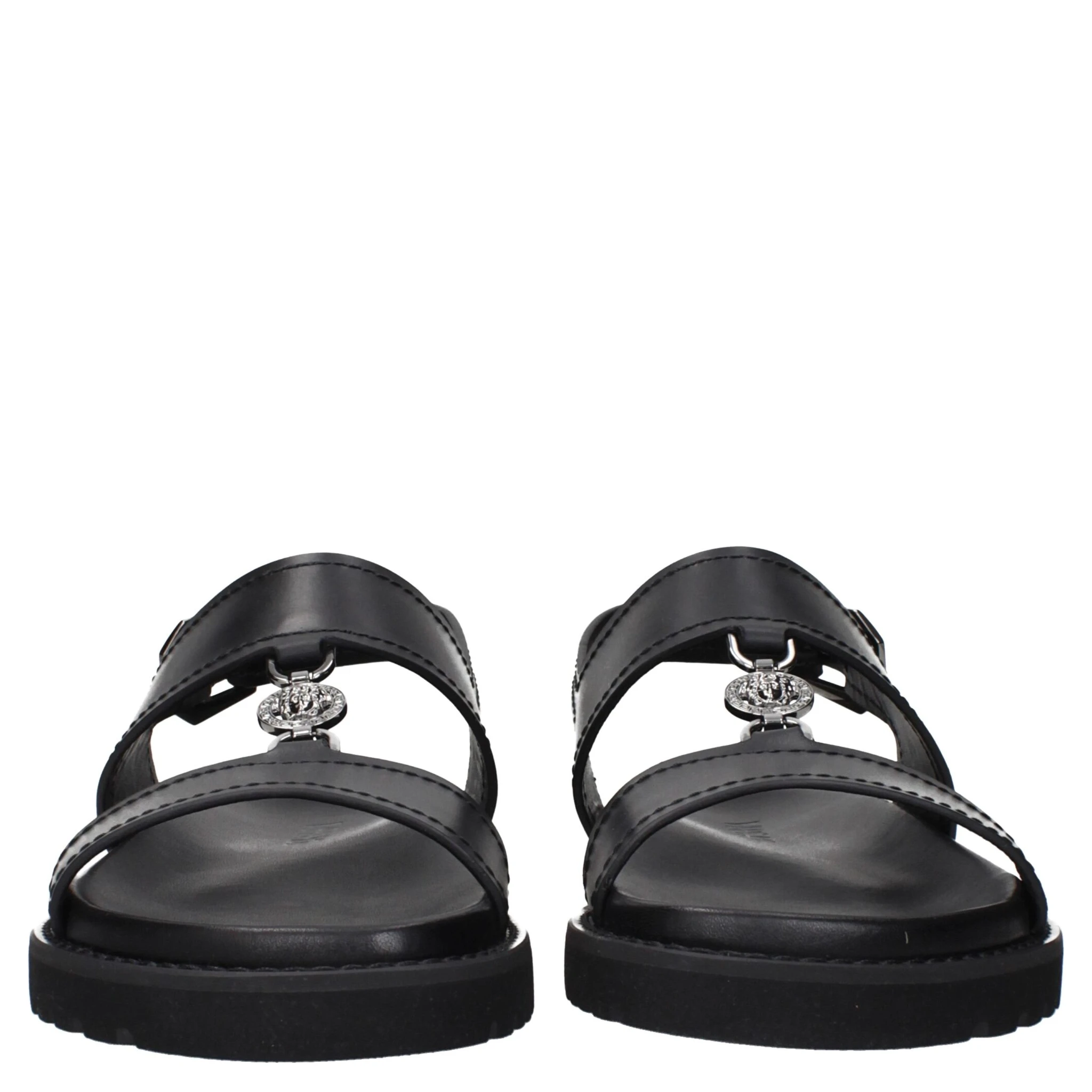 Black Leather Sandals