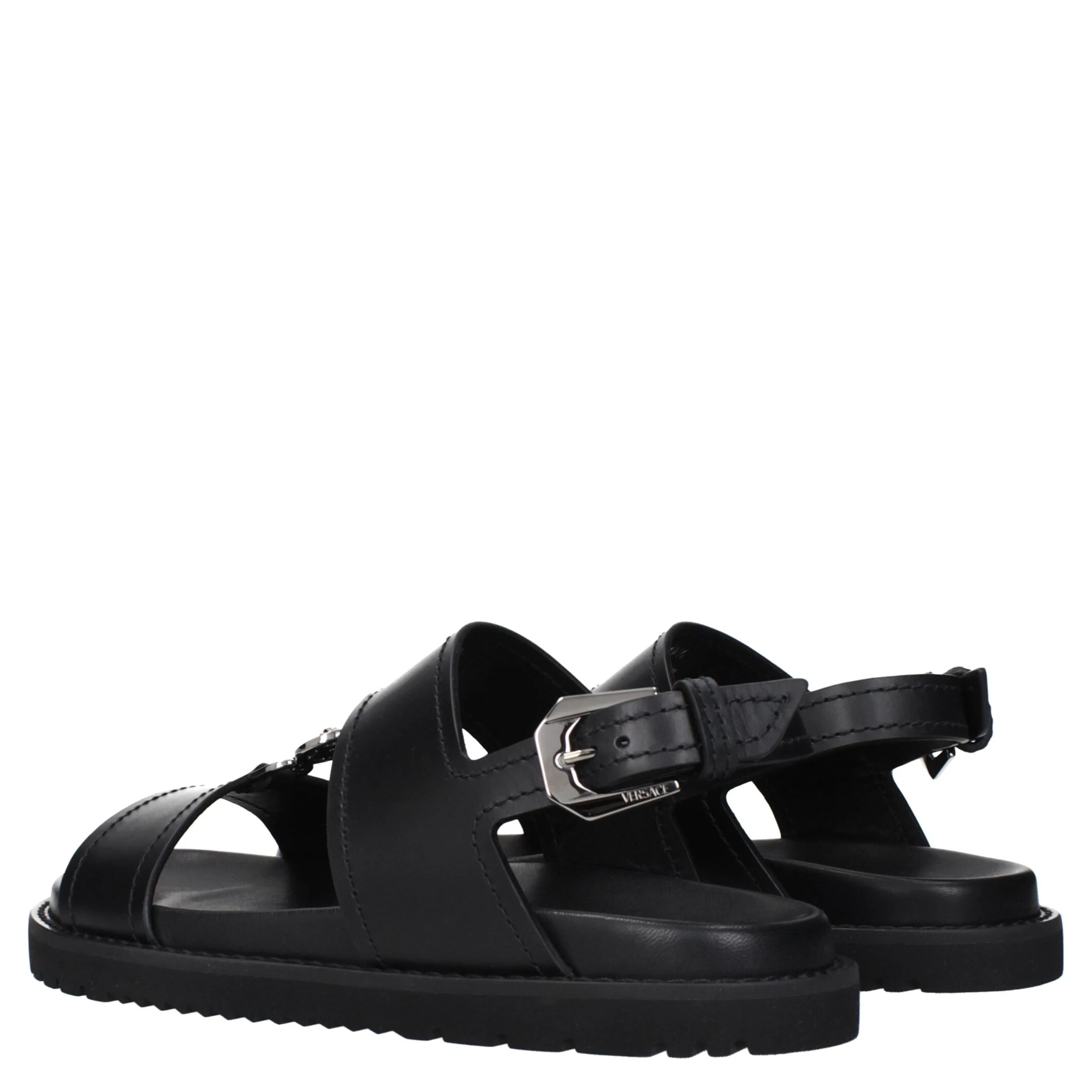 Black Leather Sandals