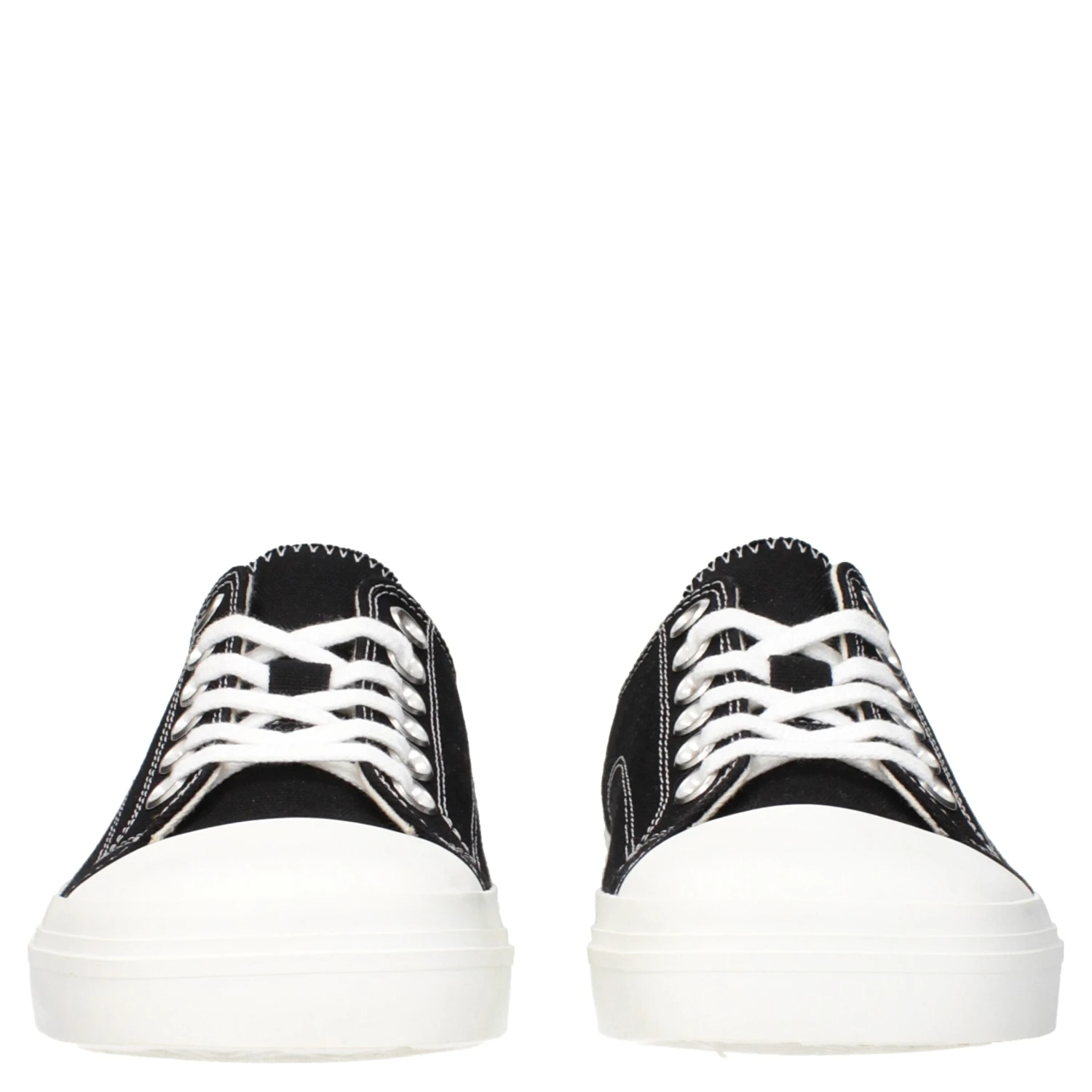 Black Fabric Low Top Sneakers