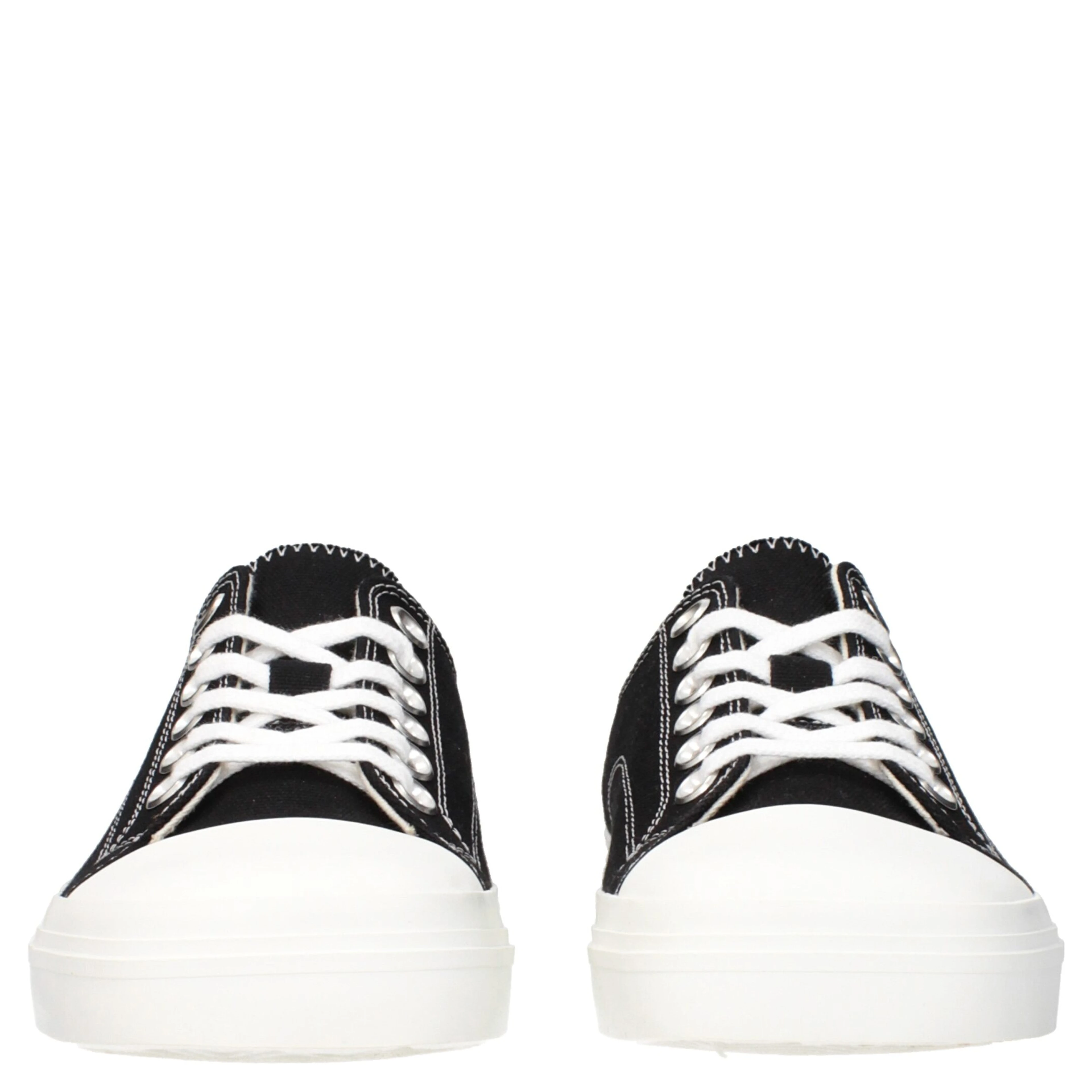 Black Fabric Low Top Sneakers