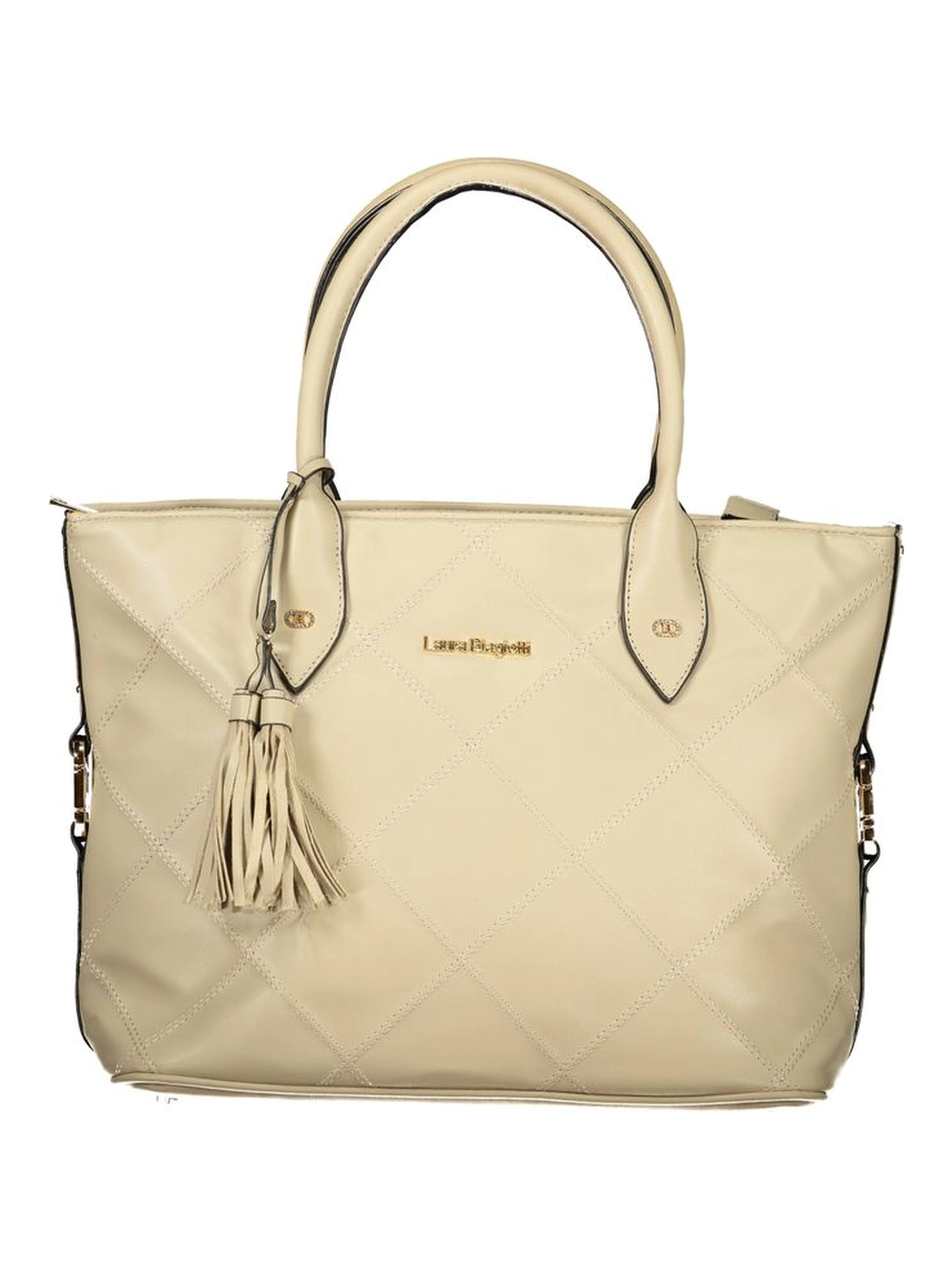 Beige PVC Women Handbag