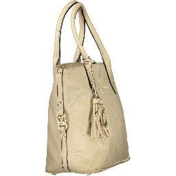 Beige PVC Women Handbag