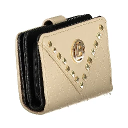 Beige Polyethylene Women Wallet