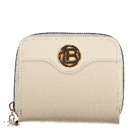 Beige Polyethylene Women Wallet