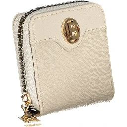 Beige Polyethylene Women Wallet
