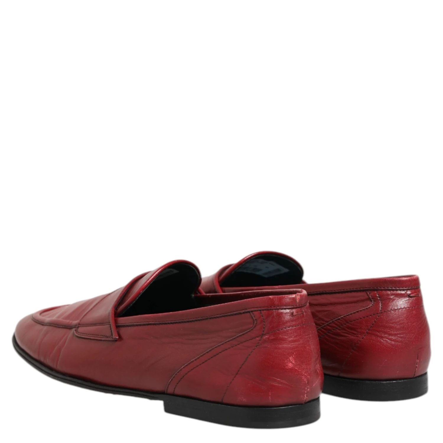 Red Leather Slip On Dress Men Loafers Shoes
