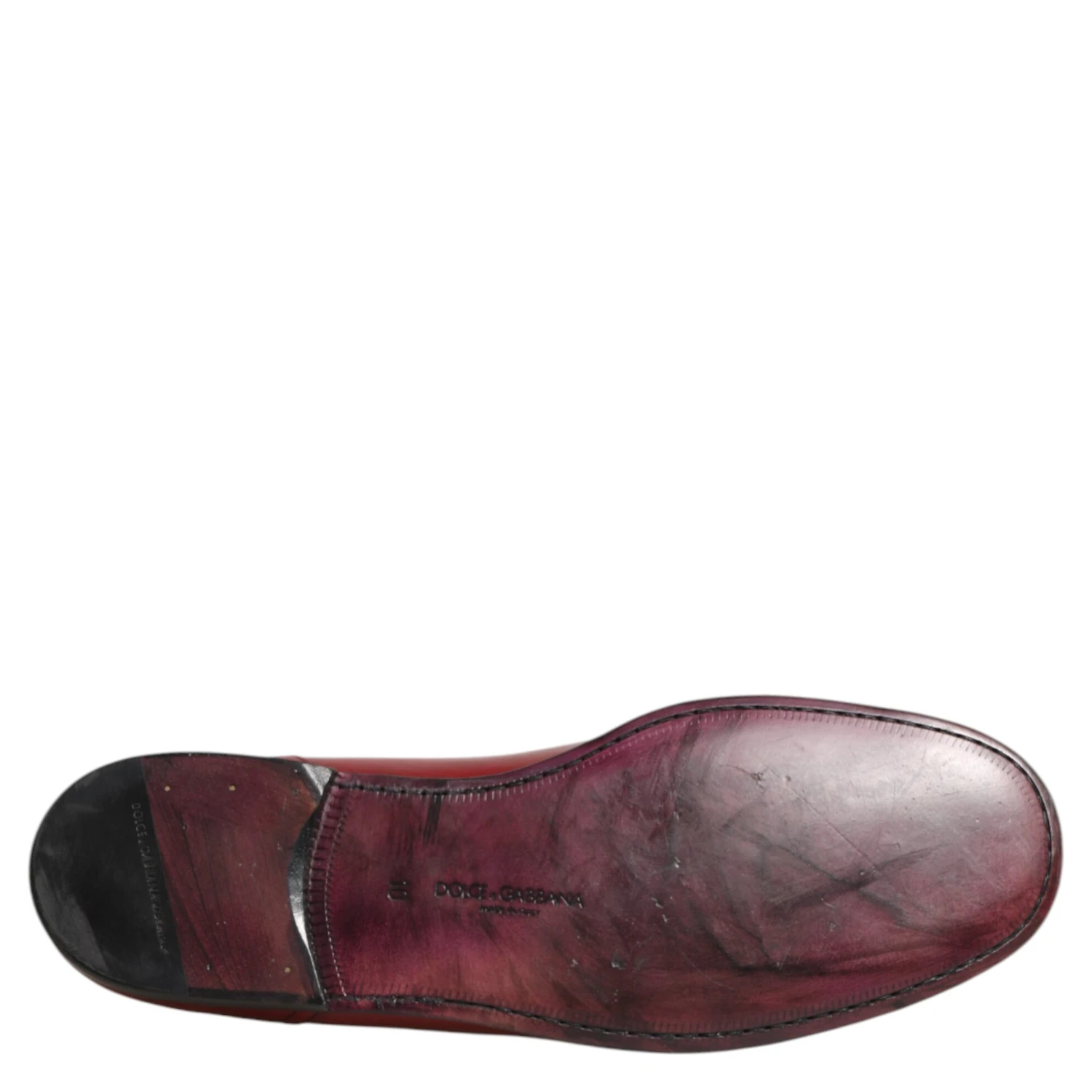 Red Leather Slip On Dress Men Loafers Shoes