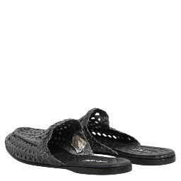 Blue Woven Slides MULES Men Sandals Shoes