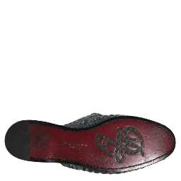 Blue Woven Slides MULES Men Sandals Shoes