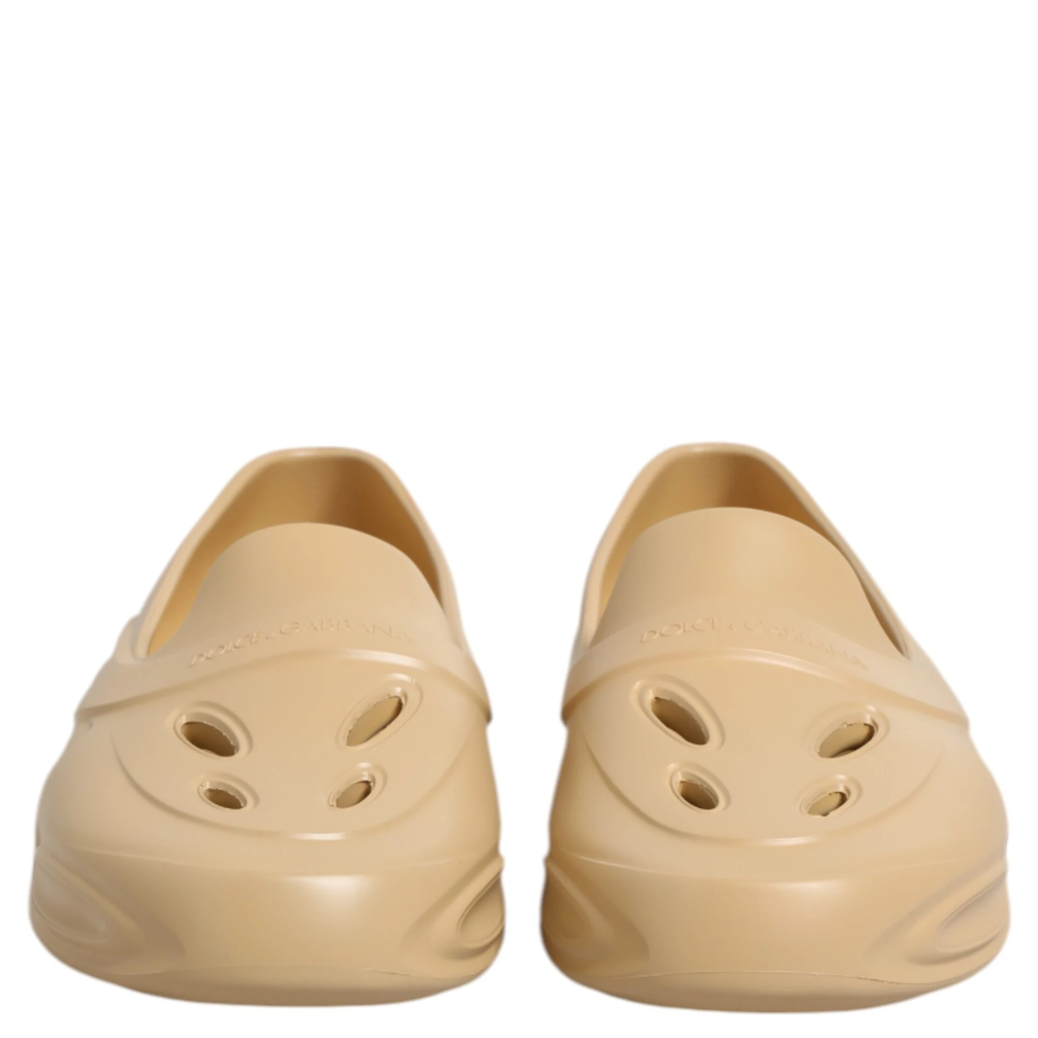 Beige Rubber Slides Low Top Sneakers Shoes