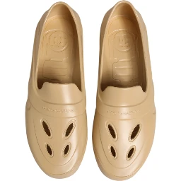 Beige Rubber Slides Low Top Sneakers Shoes