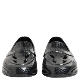 Black Rubber Slides Low Top Sneakers Shoes