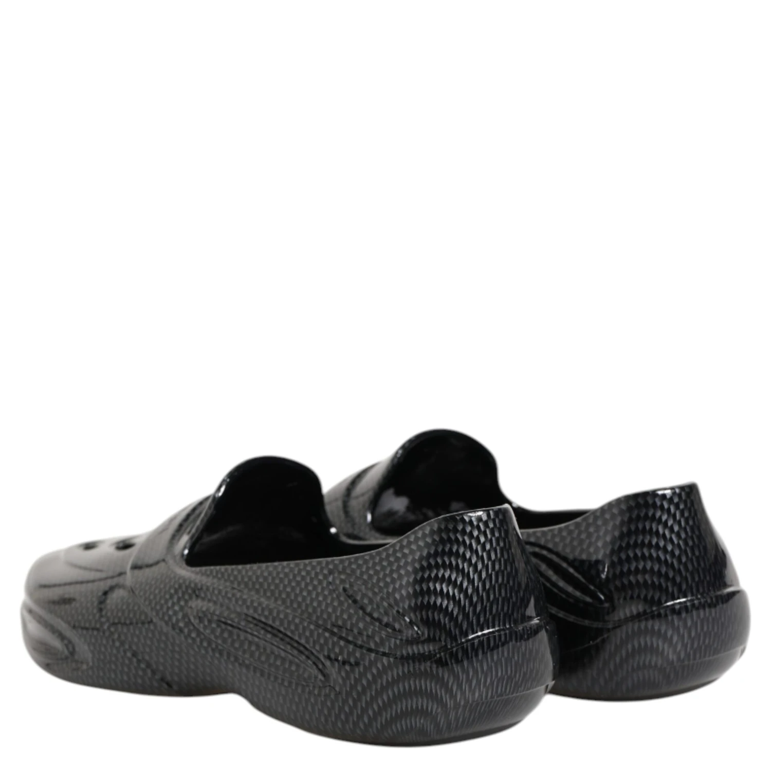 Black Rubber Slides Low Top Sneakers Shoes