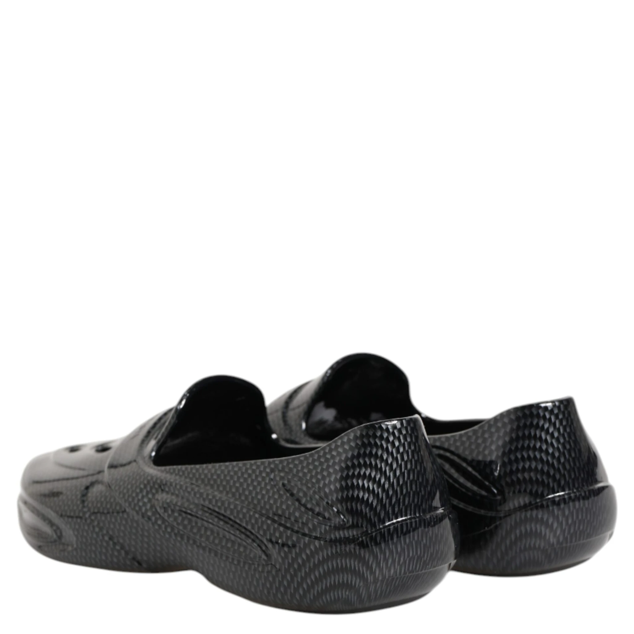 Black Rubber Slides Low Top Sneakers Shoes