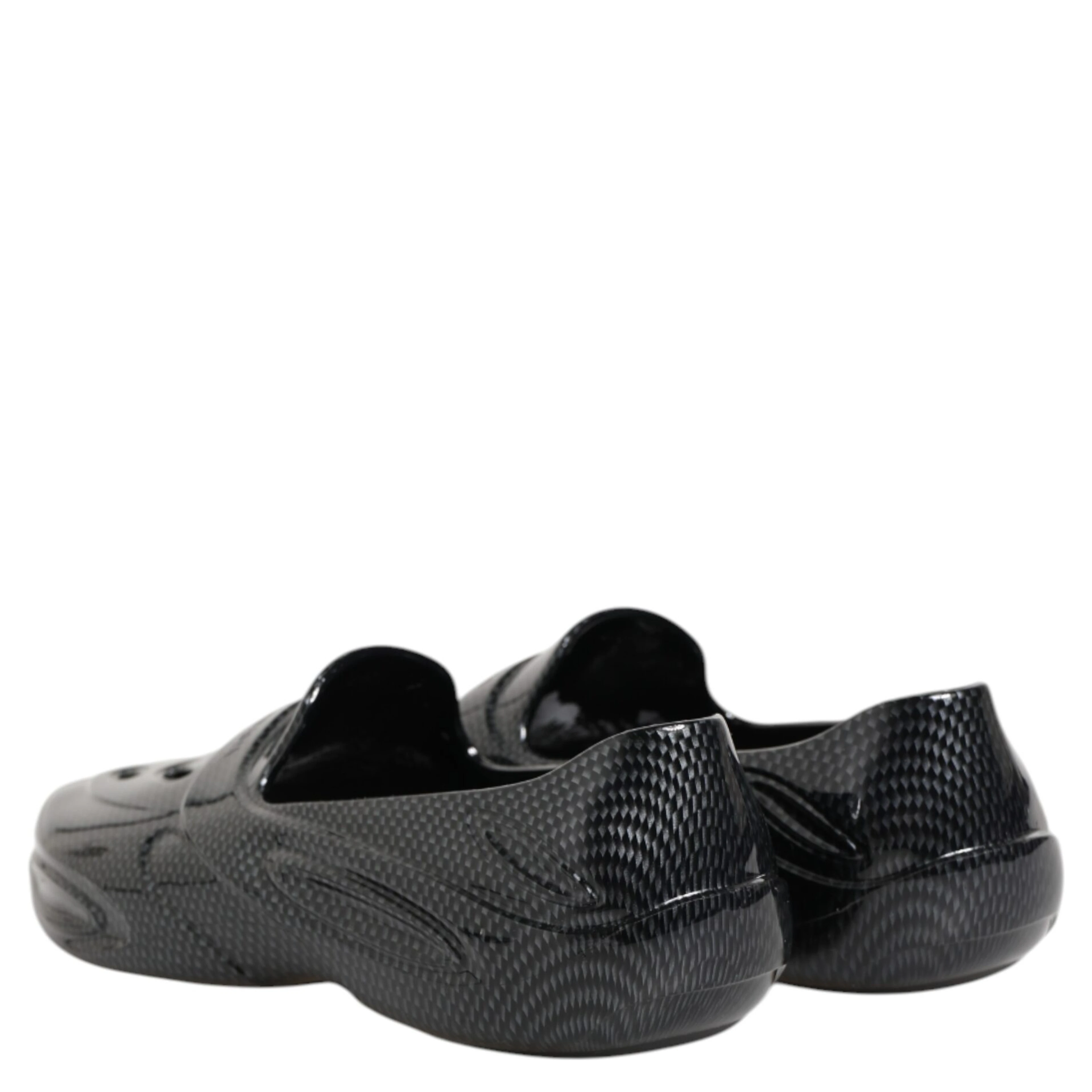 Black Rubber Slides Low Top Sneakers Shoes