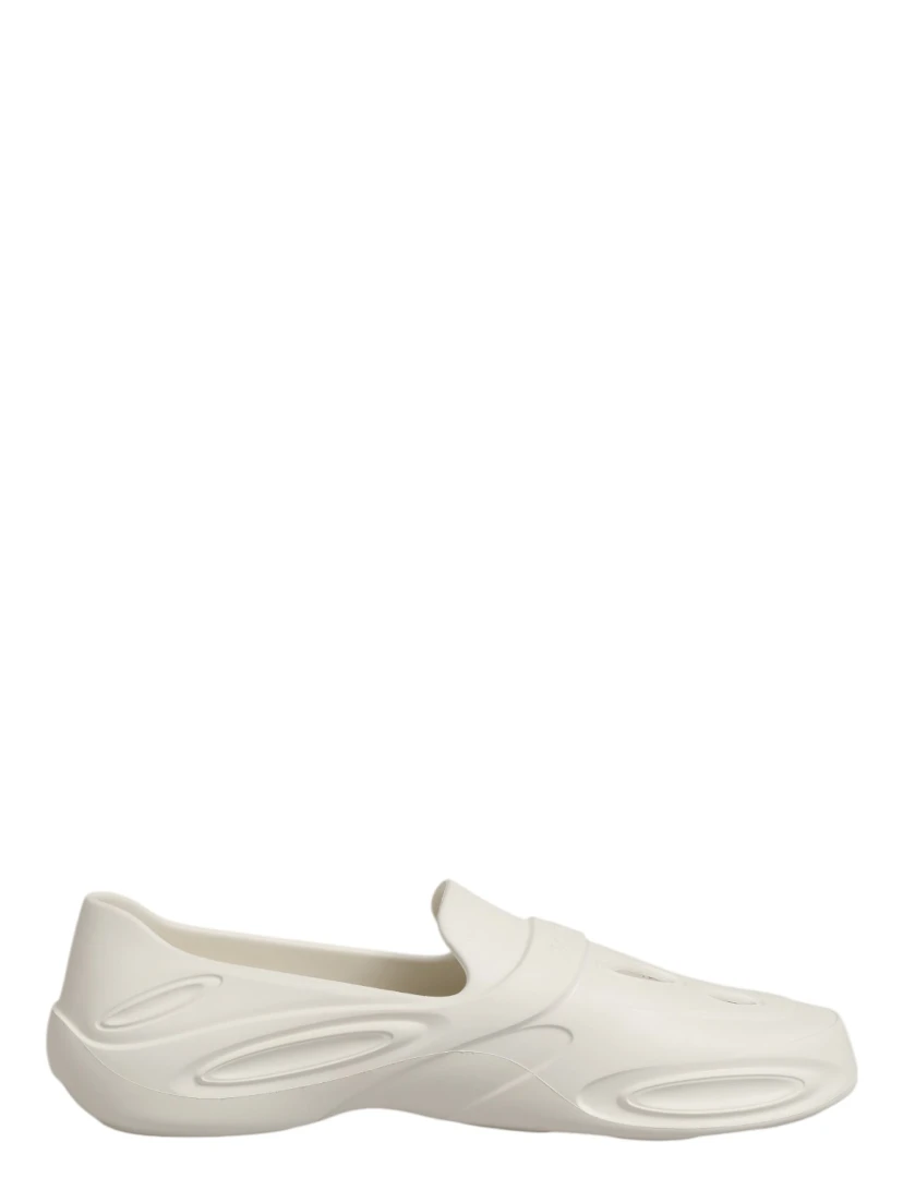 White Rubber Slides Low Top Sneakers Shoes