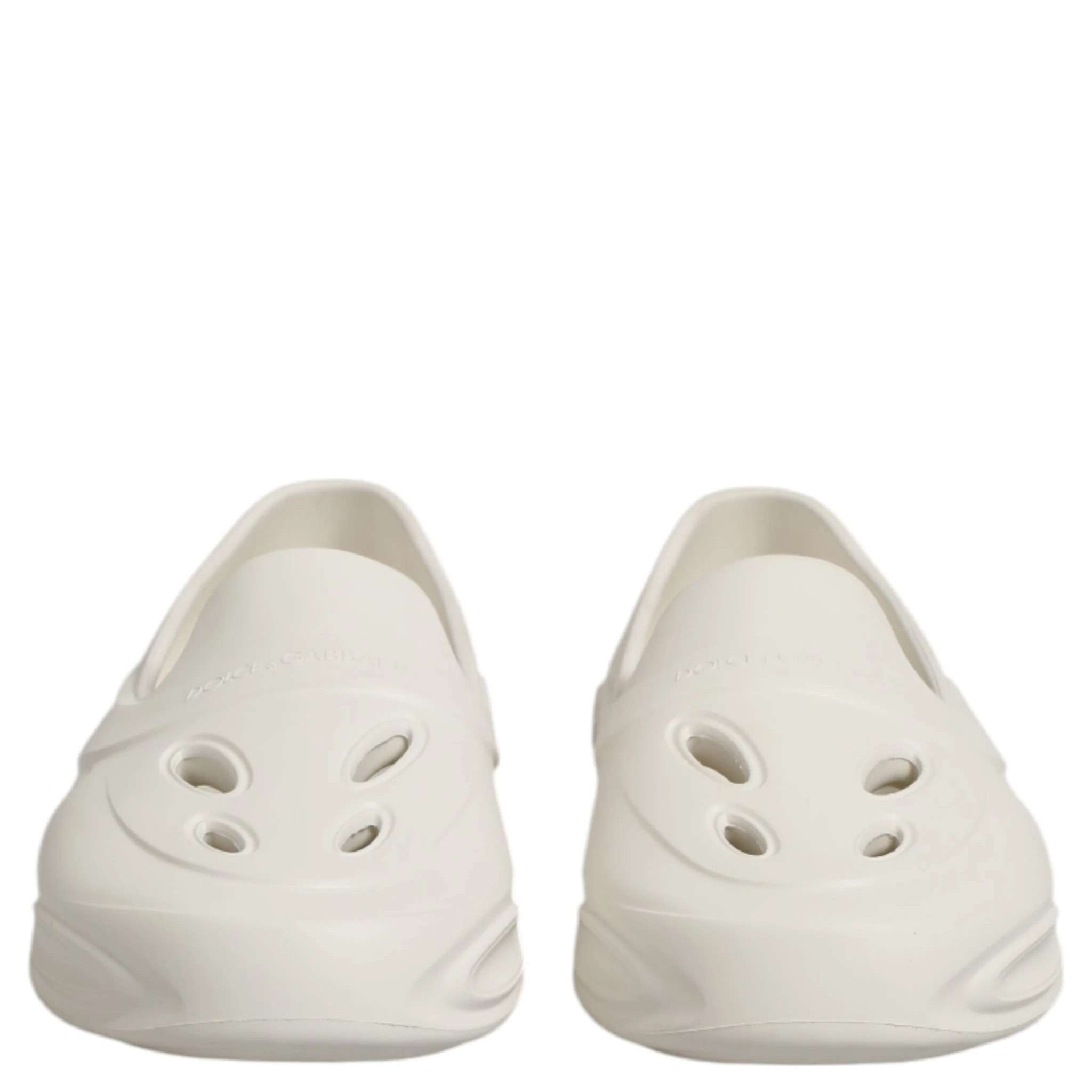 White Rubber Slides Low Top Sneakers Shoes