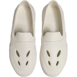 White Rubber Slides Low Top Sneakers Shoes