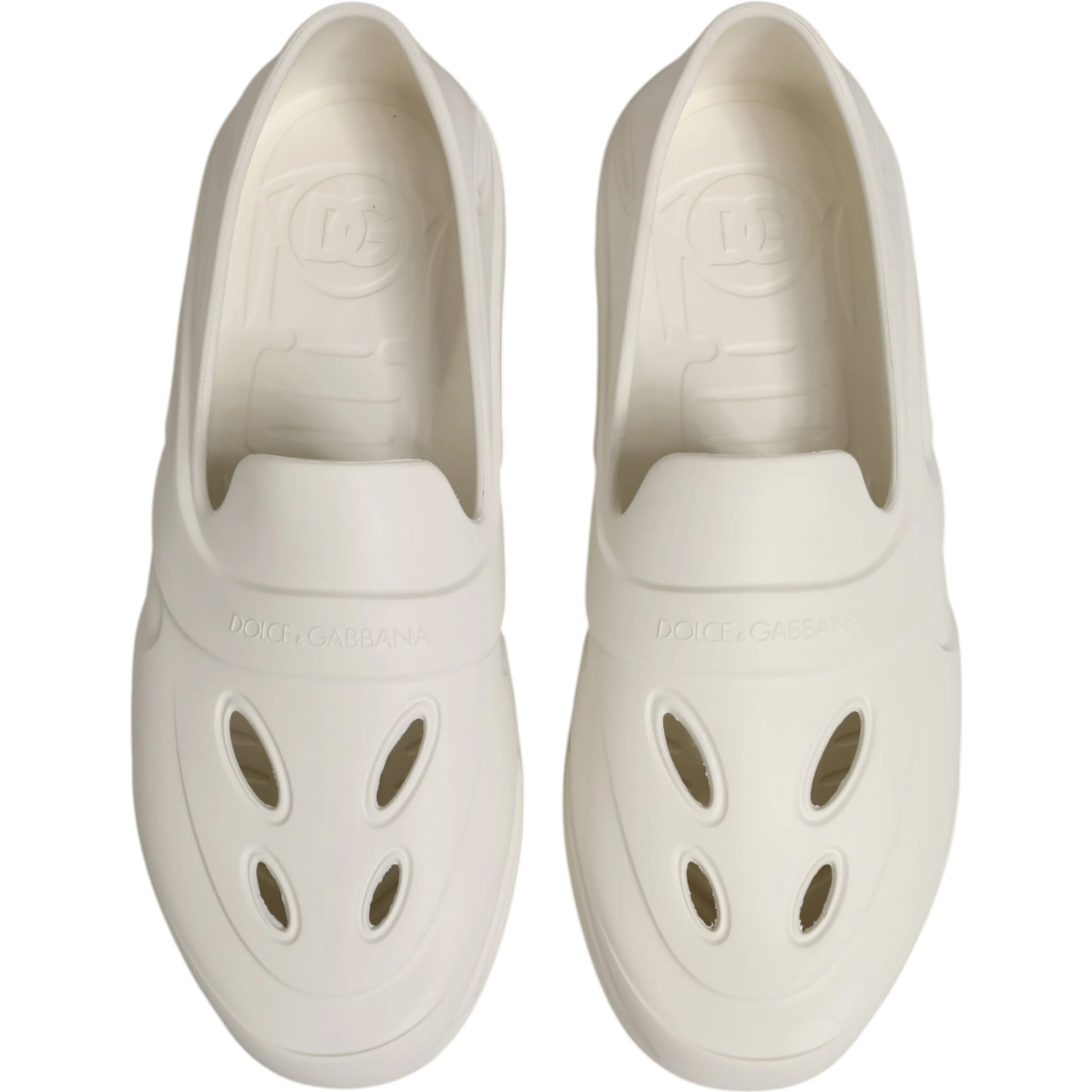 White Rubber Slides Low Top Sneakers Shoes