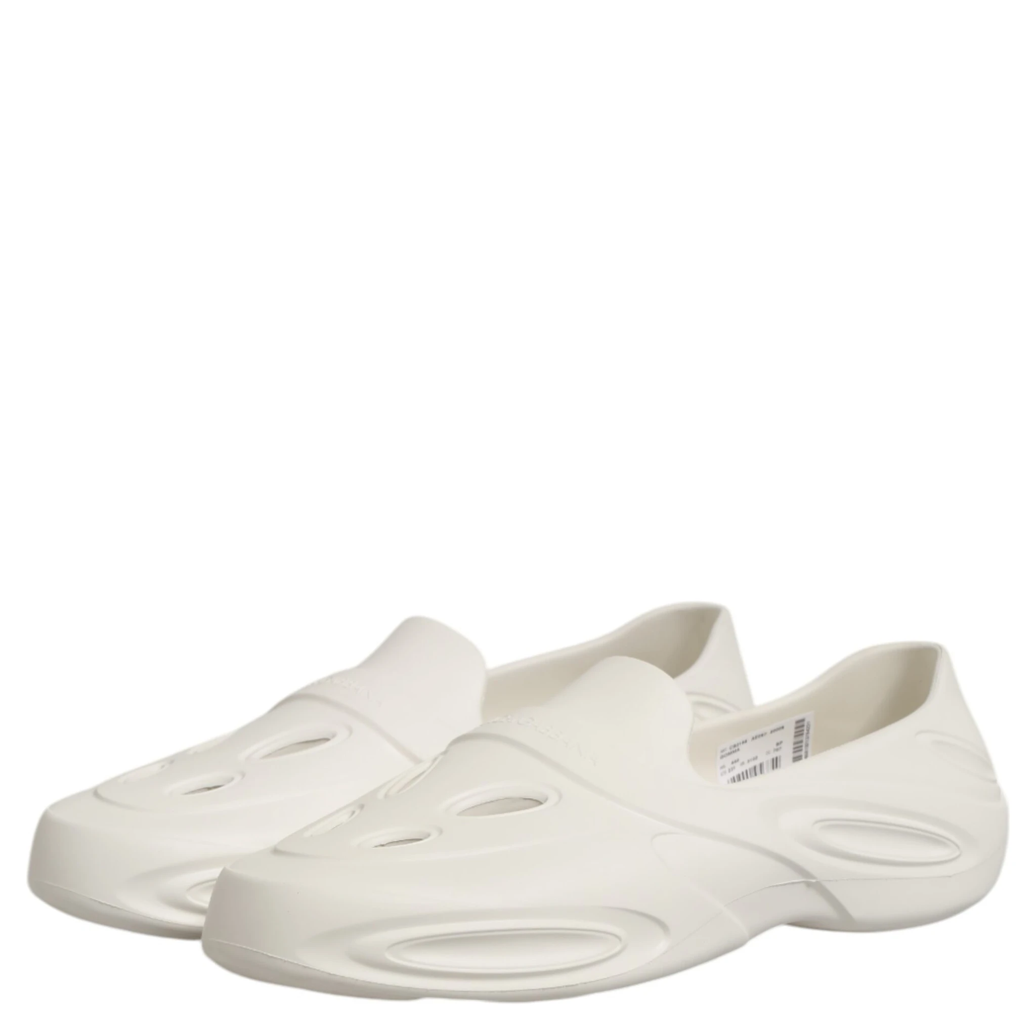 White Rubber Slides Low Top Sneakers Shoes