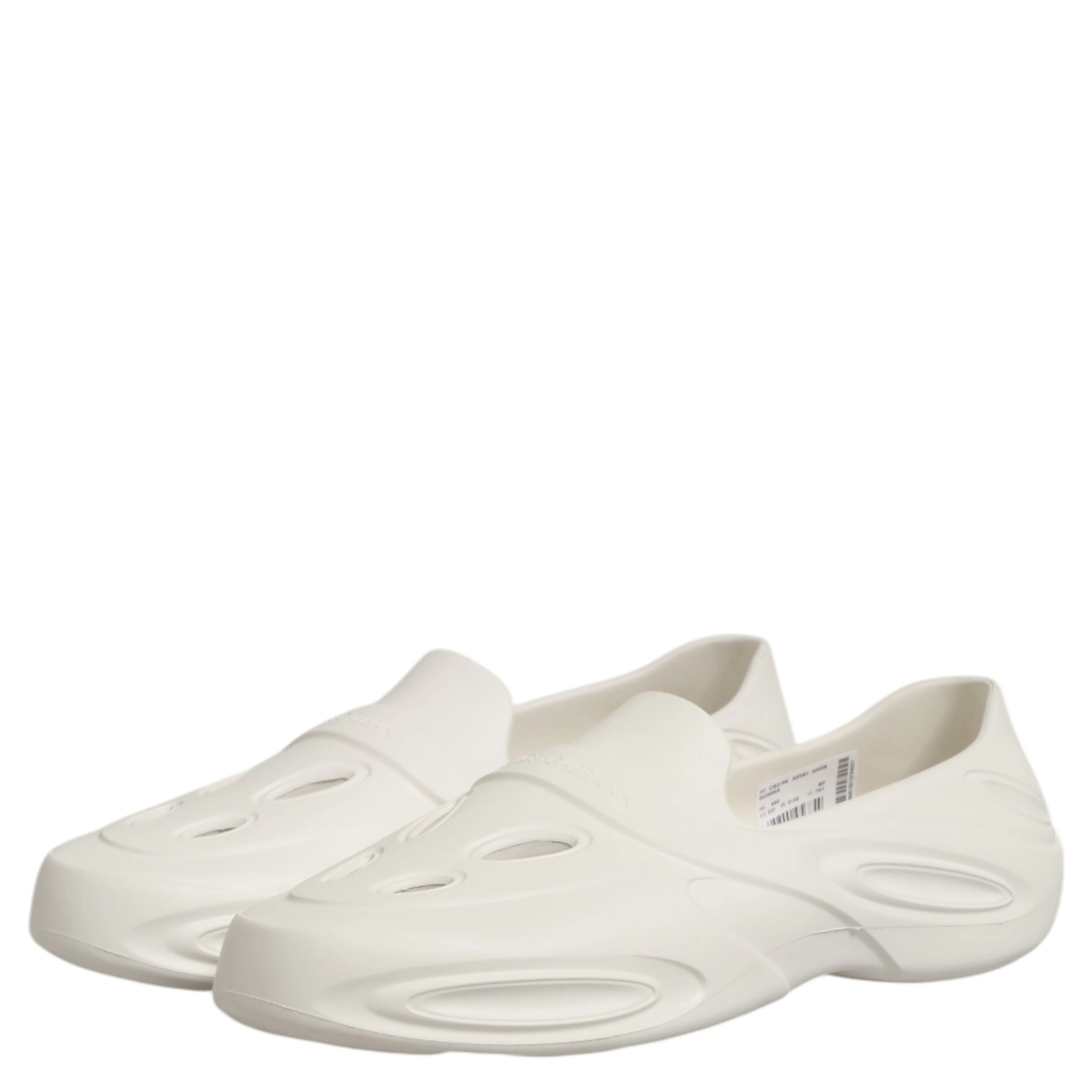 White Rubber Slides Low Top Sneakers Shoes