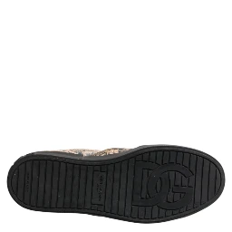 Beige Cotton Low Top Slip On Sneakers Shoes