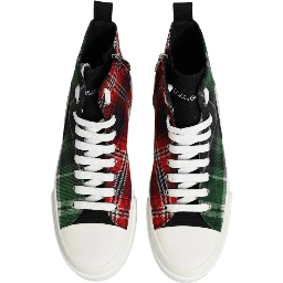 Multicolor Cotton High Top Men Sneakers Shoes