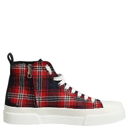 Multicolor Cotton High Top Men Sneakers Shoes