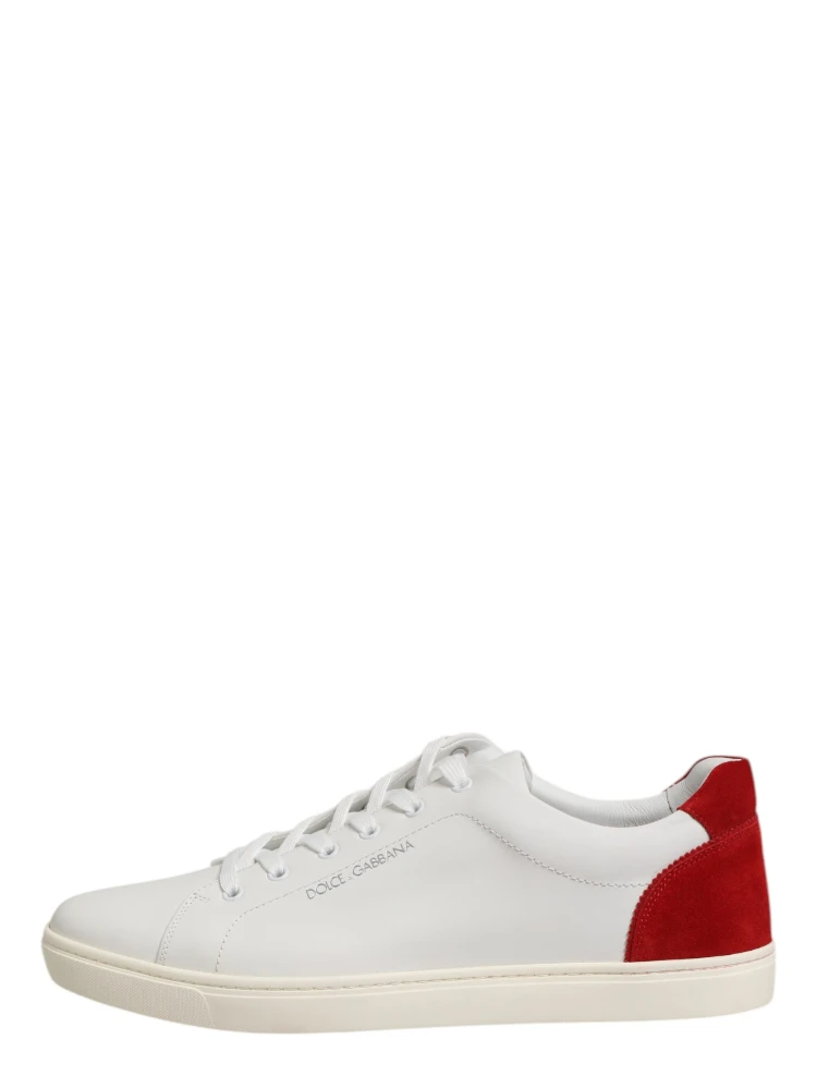 White Red Leather Low Top Men Sneakers Shoes alternative