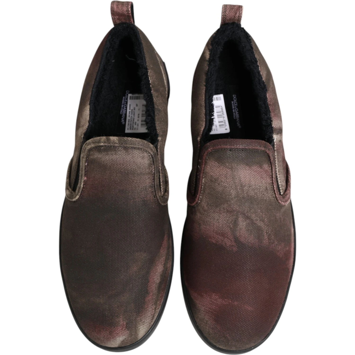 Multicolor Cotton Low Top Slip On Men Sneakers Shoes