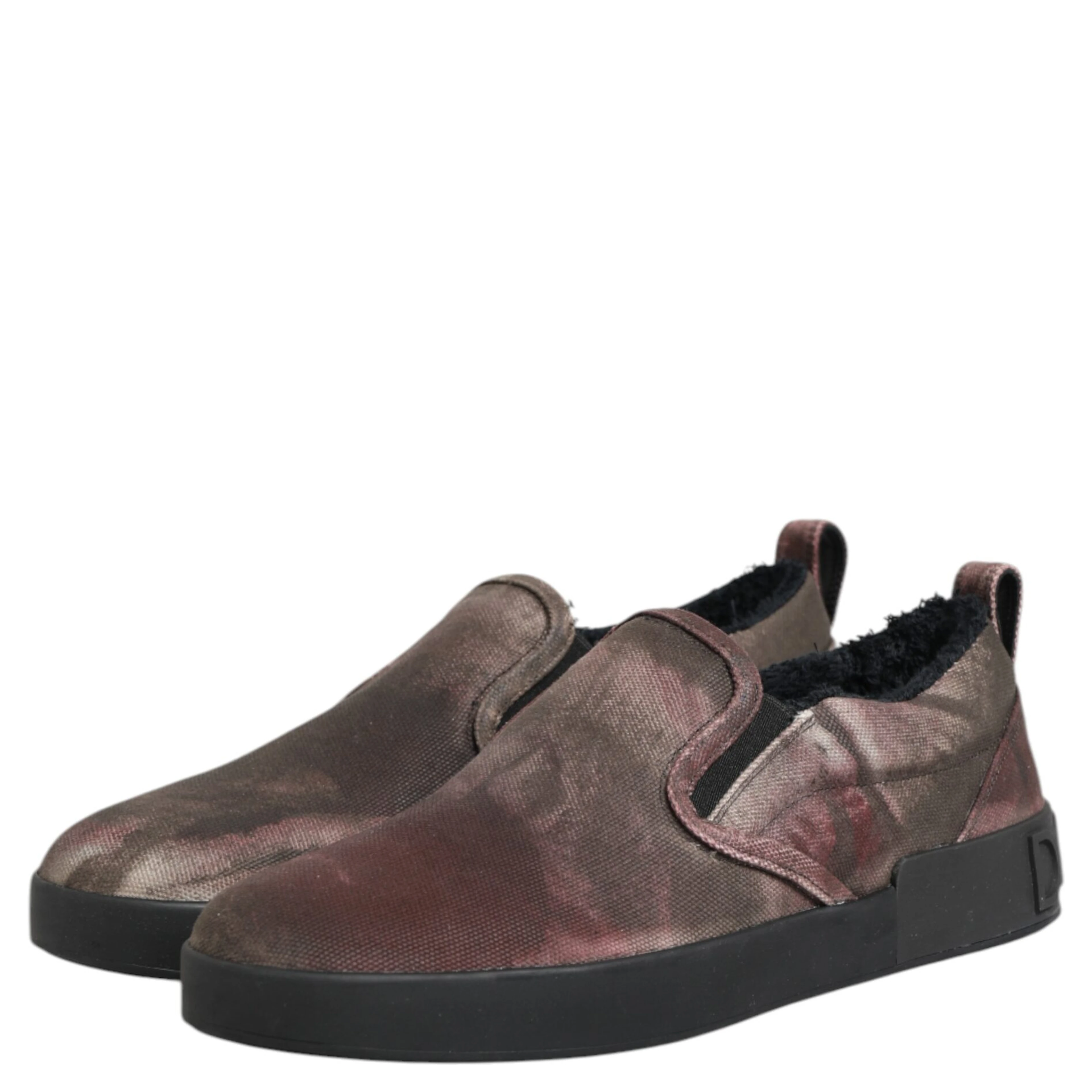 Multicolor Cotton Low Top Slip On Men Sneakers Shoes