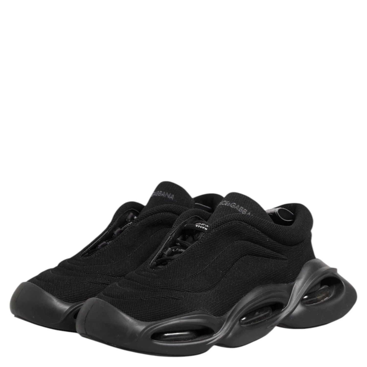 Black Lace Up Wave Low Top Men Sneaker Shoes