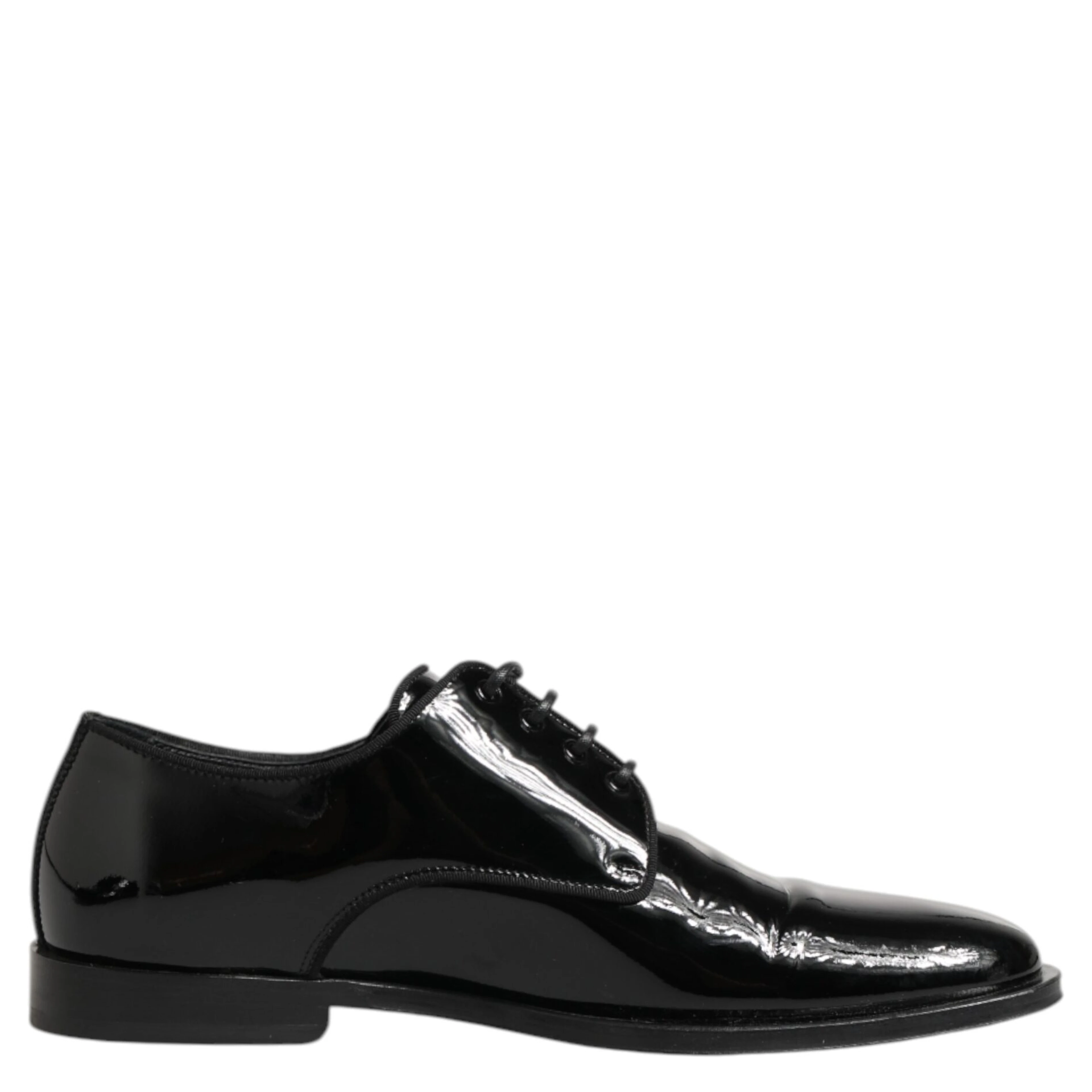 Black Leather Lace Up Derby Formal Dress Shoes