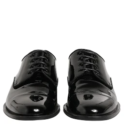 Black Leather Lace Up Derby Formal Dress Shoes
