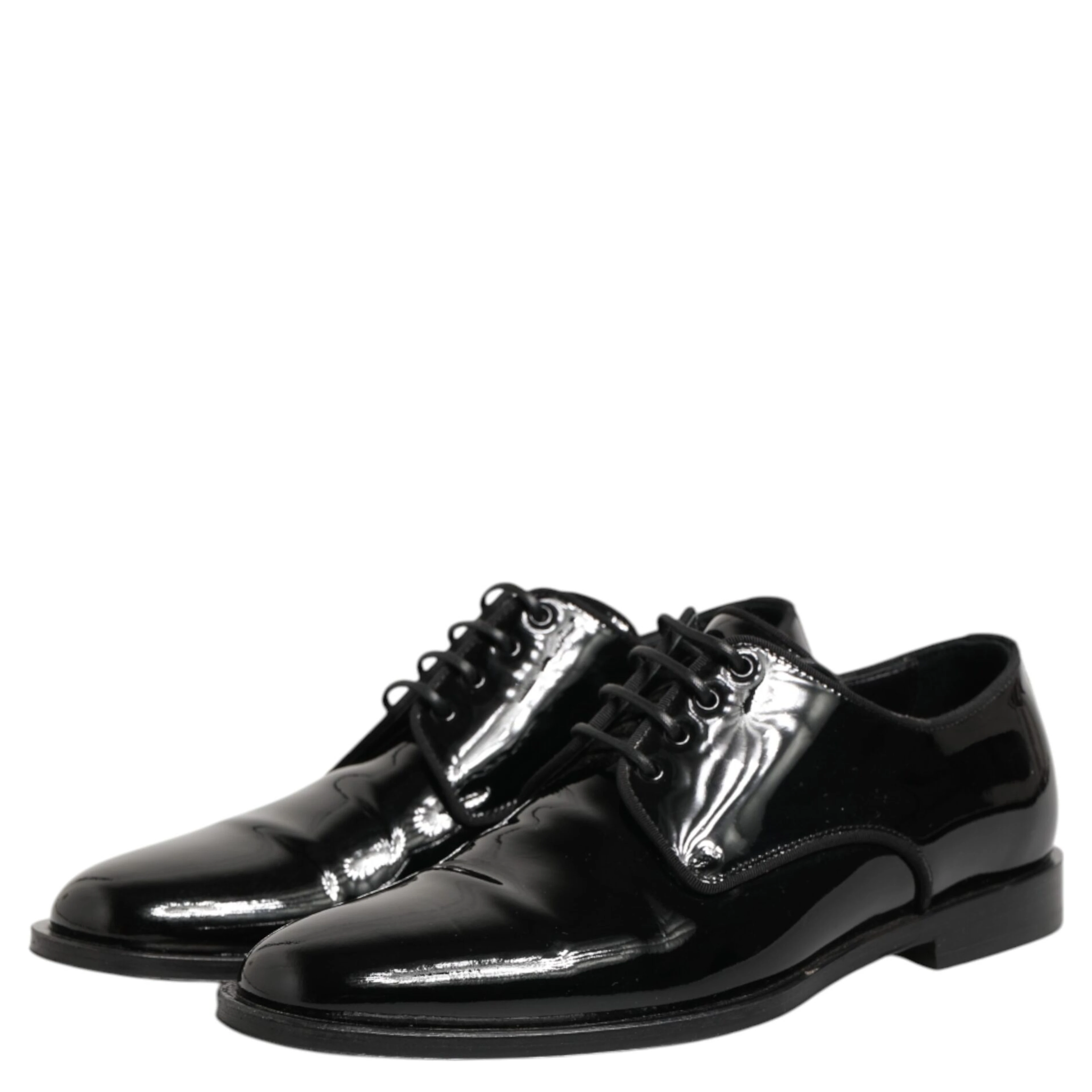 Black Leather Lace Up Derby Formal Dress Shoes