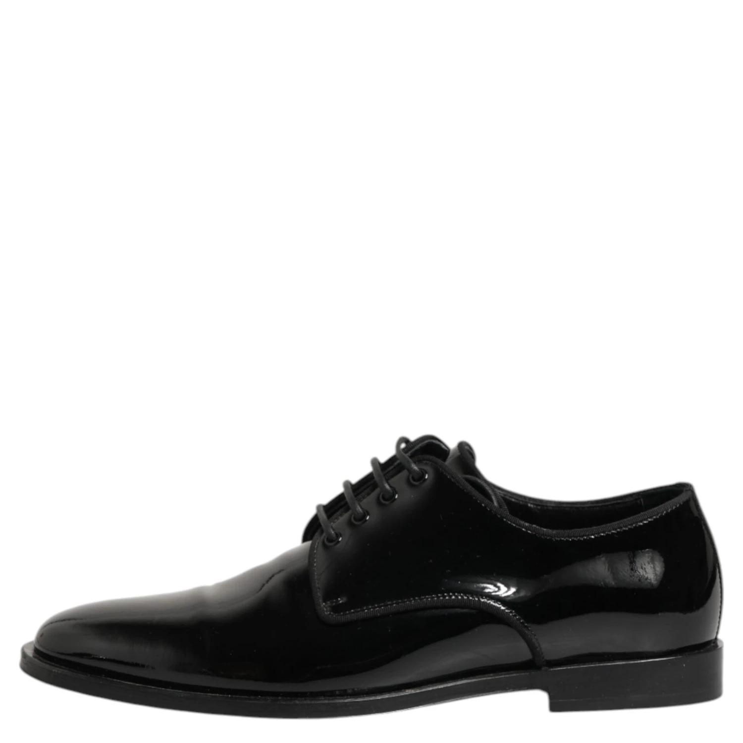 Black Leather Lace Up Derby Formal Dress Shoes