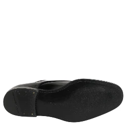 Black Leather Lace Up Derby Formal Dress Shoes