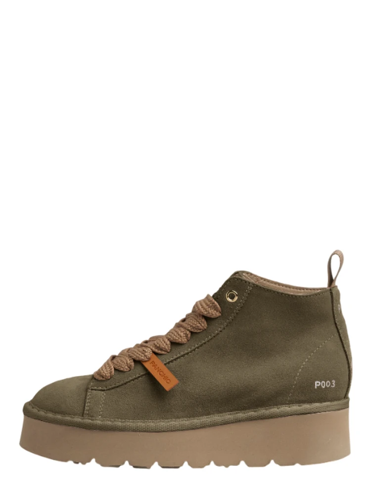 PANCHIC lace-up platform boots