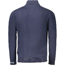 Blue Cotton Men Sweater