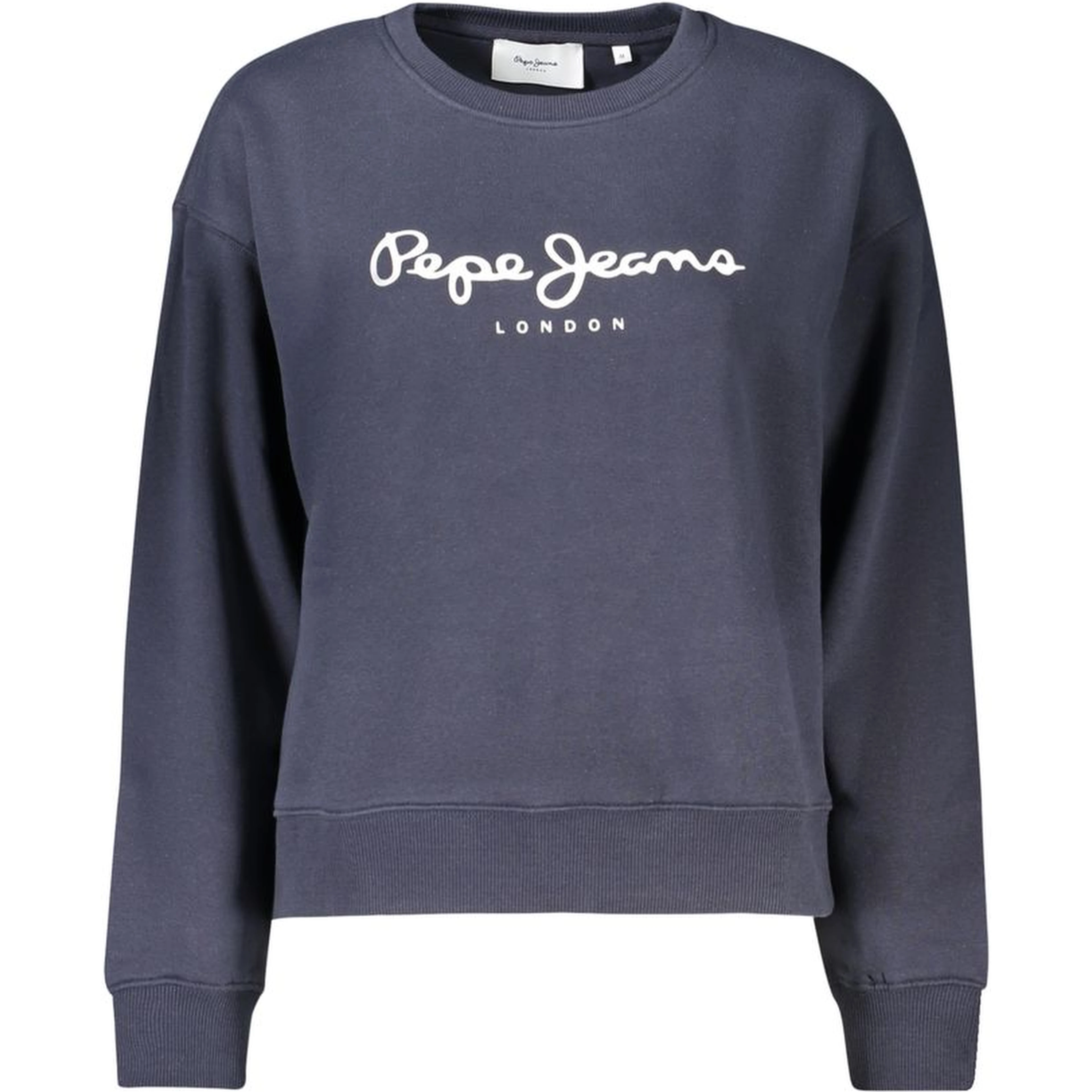 Blue Cotton Women Sweatshirt