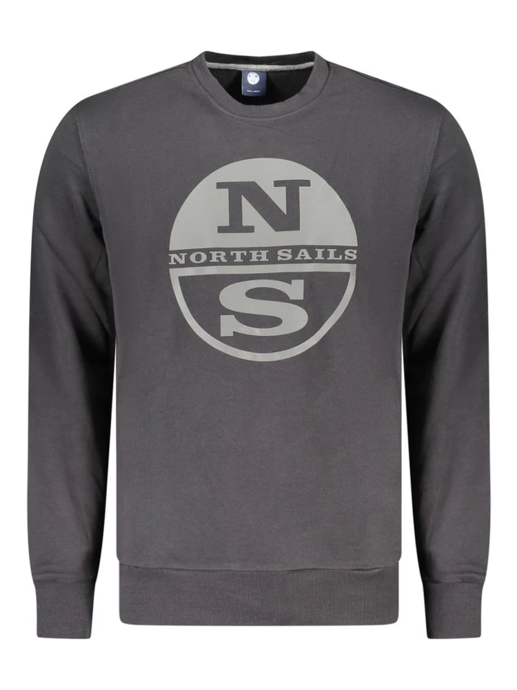 Black Cotton Men's Sweatshirt