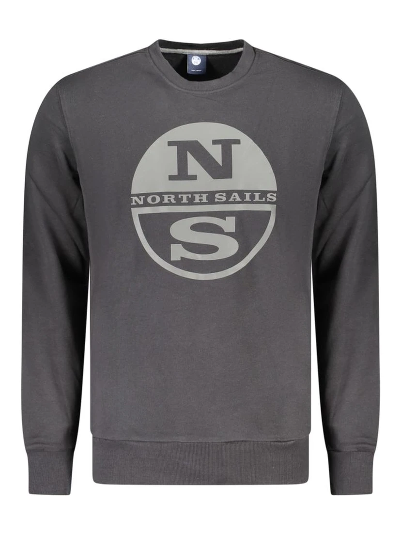 Black Cotton Men's Sweatshirt