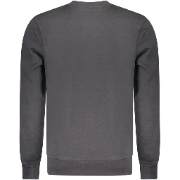 Black Cotton Men's Sweatshirt